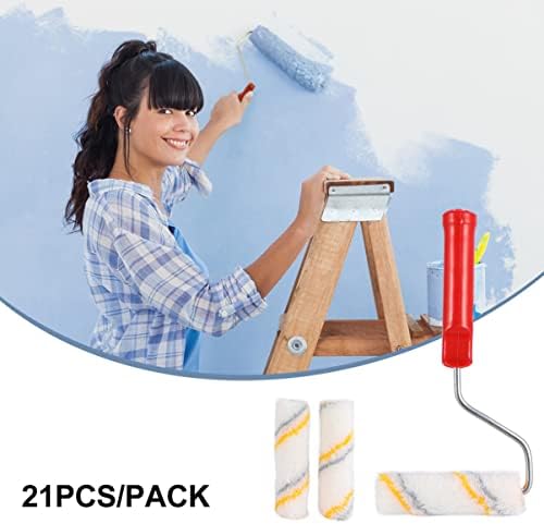 Doitool 1set21pcsrollers Color+ Runner облога рачна четка за топење.cm со алатки за топло сликарство за DIY, ers House House