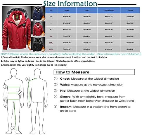 ADSSDQ плус големина јакна мажи со долга ракав случајна зимска надворешна удобна јакна со тешка категорија на топли дуксери