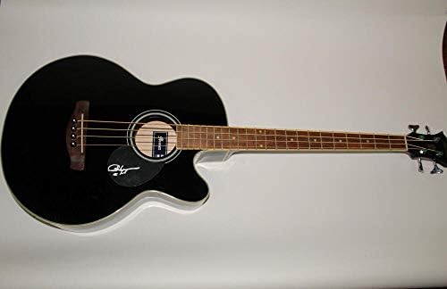Клиф Вилијамс потпиша автограм Ибанез со целосна големина акустична бас гитара - AC/DC