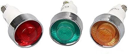 Ezzon 1PCS PL Индикатор за сигнал за сигнал Црвена зелена, жолта 12V 24V/110V AC220V Отворање 13,5мм