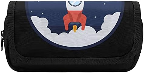 Вселенско летало Loveубов со двослоен молив за молив Козметичка торба за канцелариско училиште