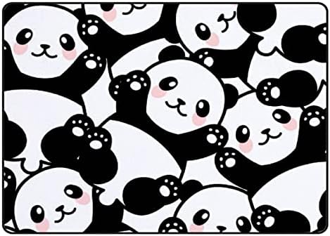 Xollar меки големи деца килими меки расадник бебе ползи играјќи душек симпатична панда лицето килим за детска соба дневна соба спална соба 80x58 инчи