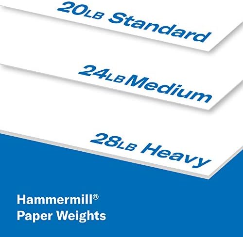 Хартија за печатач Хамермил, одлична бела 30% рециклирана хартија, 8,5 x 11 - 10 рем - 92 светла, направена во САД, 086700C