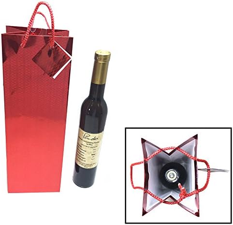 Цивер Пакет од 12 Кеси За Подароци За Вино, 14 Инчи Висина холограм подарок торба за вино За сите Прилики со избрани дизајни и Бои