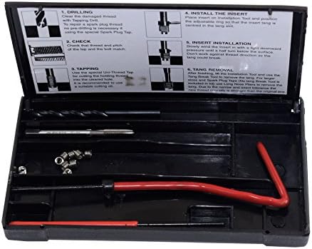 AB Tools-UnithRead 1/8 x 40 BSW Whitworth Tap Поправка за поправка на комплет хеликоил оштетени нишки 14 парчиња комплет