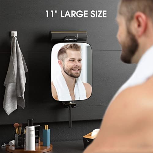 Огледала За Туширање за убавина на допир За Мажи, Огледало ЗА Бричење СО Зголемување ОД 3X СО Држач за Брич, Додатоци за Вртливи Бањи