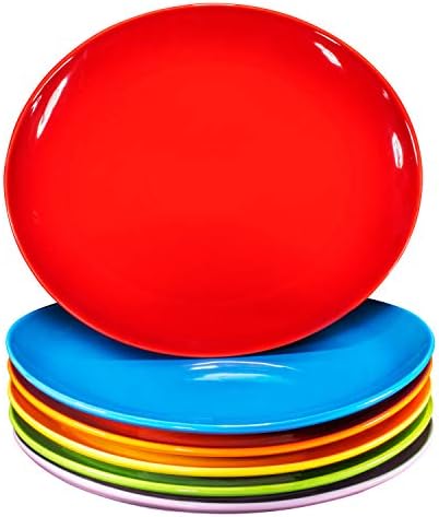 Bruntmor Ceramic Curved Serving Platters сет од 6 плочи за сервирање. 11 Порцелански сад за печење/плочи. Безбедно за рерна, микробранова