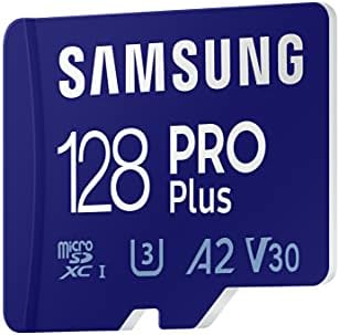 Samsung Pro Plus + Reader 128 GB microsdxc до 160MB/s UHS-I, U3, A2, V30, целосна HD & 4K UHD мемориска картичка за паметни телефони со Android,