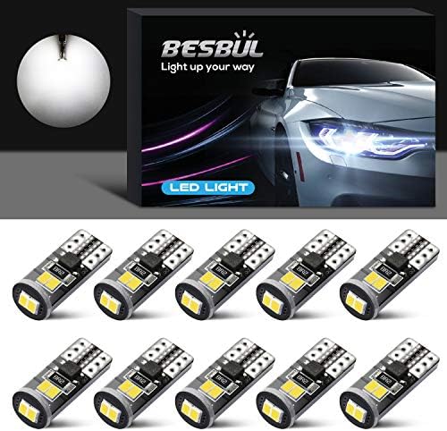 Besbul 194 LED светилки, Ultra Bright 6000K Universal Fit T10 LED сијалица бела, 168 LED сијалица, 2825 LED сијалица, W5W LED сијалица,