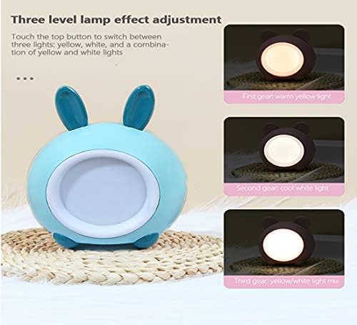 Детска ноќна светлина, Bunny Lamp Touch Night LAMP LED бебешка ноќна светлина спална соба со USB -полнење за детска соба, момчиња, девојчиња