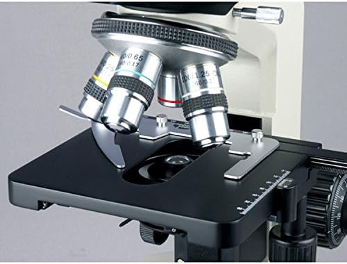 Amscope T490A-DK Соединение Тринокуларен микроскоп, WF10X и WF16X Eyepieces, 40x-1600X зголемување, Brightfield/Darkfield, халоген