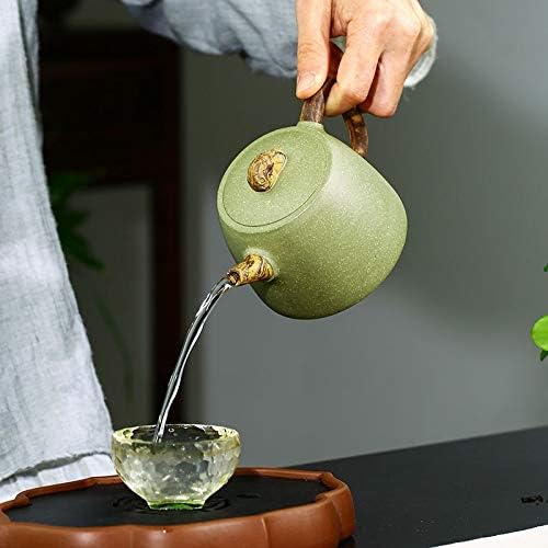 чајник кал зелена виолетова глина чајник рачно изработен автентичен котел креативен чајник Испрати кутија за подароци
