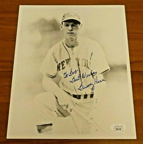 Бади Кер потпиша гроздобер бејзбол 8x10 фотографија со JSA COA - Автограмирани фотографии од MLB