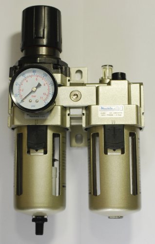 Автоматски Одвод Филтер За Воздух/Регулатор/Подмачкувач 3/4 НПТ 3000 Л/мин Со Мерач