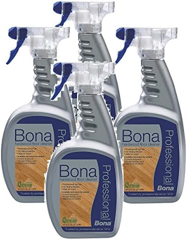 4 пакувања Bona Pro Series WM7000511187 чистач за подот на тврдо дрво подготвено за употреба, спреј од 32 унца