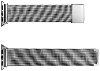 Апсорпциска лента за апсорпција на не'рѓосувачки челик, компатибилен со метална мрежа на Apple Watch Meth, Брзо ослободување, серија 6/SE/5/4/3/2/1