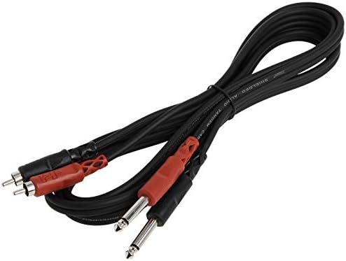 Hosa HMIC-003 Rean XLR3F до XLR3M PRO микрофон кабел, 3 стапки и CPR-202 Двојна 1/4 TS до двојно кабел за интерконекција на стерео RCA,
