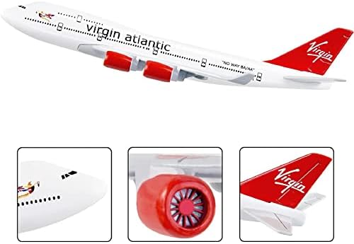 Dagijird Virgin B747 Airplane 1: 400 Model Simulation Ailcraft Model Plane Aviation комплет со држач за приказ