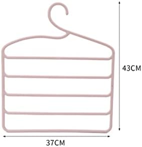 DHDM 5 слоеви закачалка мултифункционални панталони закачалки панталони гардероба плакарот организатор држач за складирање простор заштеда за решетки за решетки