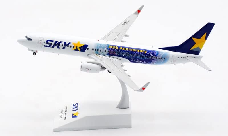 JC Wings Skymark Airlines 20-годишнина за Boeing B737-800 JA73NQ 1: 200 Diecast Aircraft претходно изграден модел