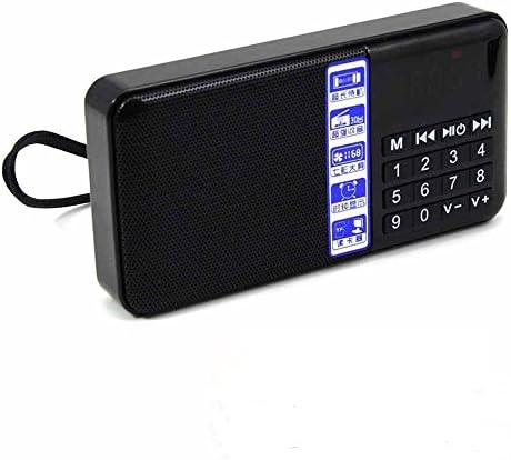 TTLET HI-RICE PROSTABLE MINI DIGITAL MEDIA SONDER со FM Radio USB Micro SD Slot Clock Display за iPhone/iPad/iPod/MP3 плеер/лаптоп/таблети…