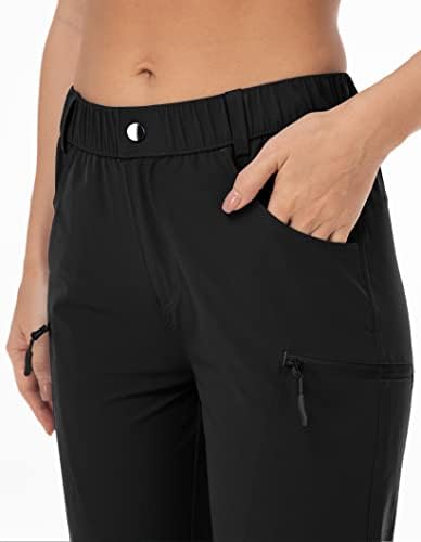 Пешачки панталони за жени лесен товар на отворено за атлетски обични со upf 50 брза сув џебови за поштенски патенти