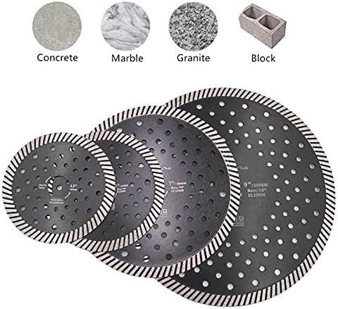 Xmeifeits Професионални вежби 1 парчиња дијамантски тесен турбо пила сечило мулти дупки за сечење на бетонски гранит мермер mидарски сечење тркало