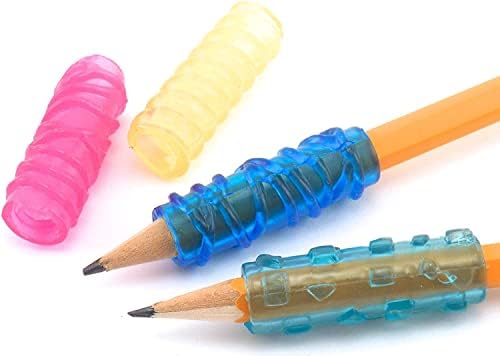 Моливчето ги зафаќа класиците екстремни моливчиња, ергономска помош за пишување за левици и десничари, долги 1,3 ”, разновидни бои,