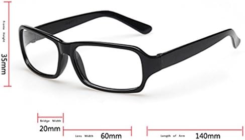 Fancyg® Гроздобер Инспириран Класичен Ретро Стил Правоаголник Форма Очила Рамка Јасна Леќа Очила 3 Парчиња Боја Сет3