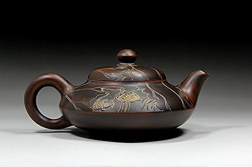 Чинжоу никсинг керамика чајник чиста рака резба занаетчиски мајстор за правење риба
