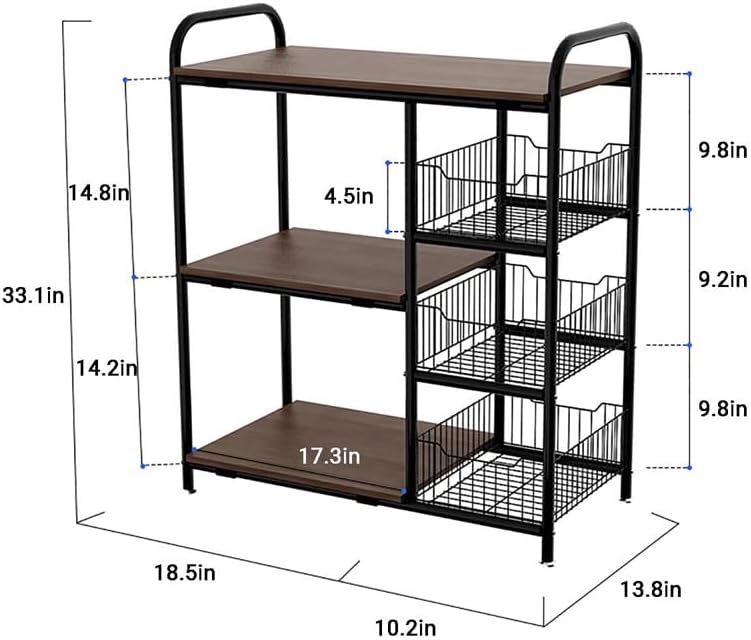 Yxbdn Cart Storage Rack кујнски колички за решетки за складирање на бања