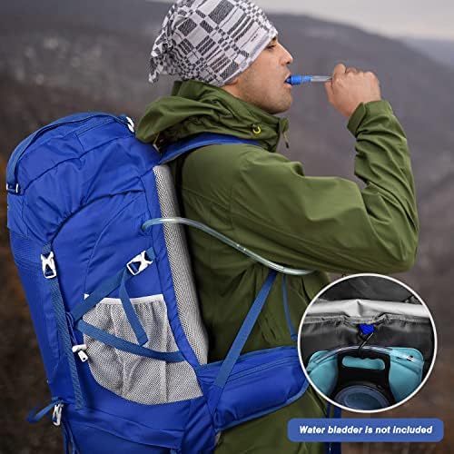 Homiee 50L пешачење ранец за патувања во водоотпорна кампување искачување на дневен пакет на отворено спортски ранец со ранец со покривка