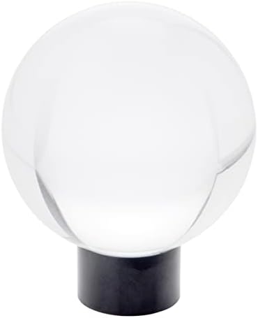 Плимор црно акрилно јајце, мермер, топка или сфера на држачот на држачот, 1 H x 1.625 W