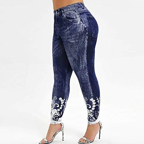 Чипка тексас фармерки панталони за жени фитнес фармерки хеланки панталони кои работат спортски печатени панталони хеланки за жени