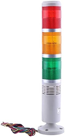 Bettomshin 1pcs 90db Strobe предупредувачки сијалица, 24V DC 3W, индустриска кула за сигнал со ламба за индикатор за аларм за градба за