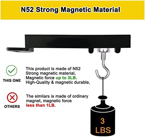 CAMNWAMN Дисплеј Ѕид Безбедност Кука Магнетна Алатка, N52 Силна Магнет, Летва Ѕид Безбедност Кука Алатка.