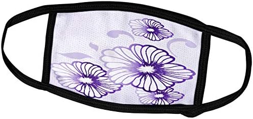 3дроза Ана Мари Цвеќиња-Симпатична Виолетова Хавајски Цвеќиња-Покривки За Лице