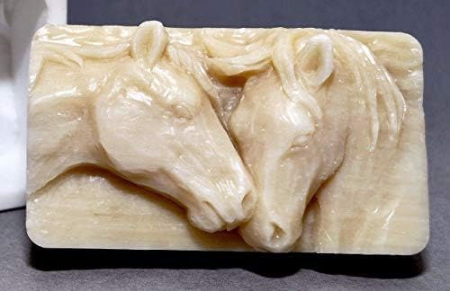 Коњски силиконски калап за сапун правејќи јала восочна смола од глинеста торта