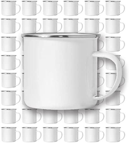 Дигибуда Сублимација Кафе Кампер Кригла, сребрен Раб 15оз Бели Празни Чаши, Емајл Отворено Кампување Патување Чаша, Случај на 48