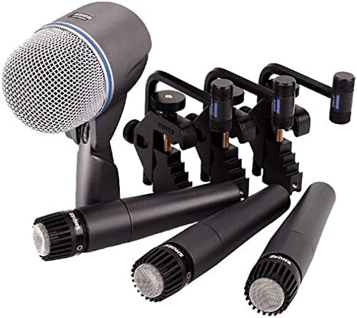 Шуре Тапан Микрофон Комплет За Изведување И Снимање Тапанари, Погодно Спакувани Избор На Микрофони И Монтирања Со Опции За Удар Тапан,