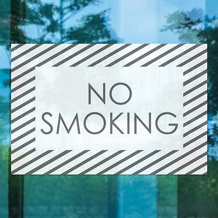 CGSignLab | Забрането Пушење-Ленти Бели Прозорец Прицврстување | 27x18