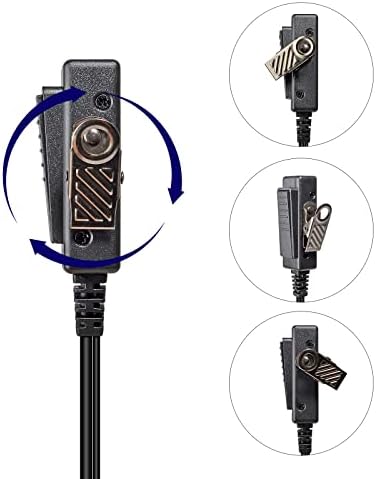 Hyshikra Walkie-Talkie Headset, G форма на слушалки со PTT и MIC за Baofeng UV-5R 5RA 5RB 5RC 5RC 5RE 5RE 5REPLUS 3R+ KENWOOD RETEVI