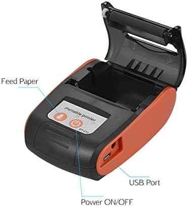 Печатач за термички приемни приемни за Bluetooth 58mm, безжичен билет за џеб мини преносен печатач, е компатибилен со Win 7/8/10/XP Mac/Linux