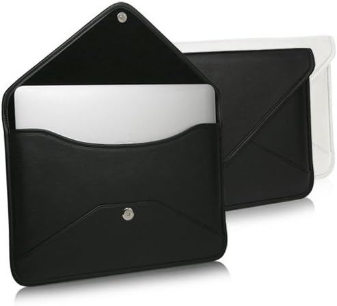 Boxwave Case Компатибилен со Lenovo Thinkbook 14 - Елитна торбичка за кожен месинџер, синтетички кожен покрив дизајн на пликови
