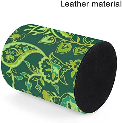 Зелена Paisley шема печатена печатена држач за молив за молив за организатор на биро за шминка за четка за четки за канцеларија за домашни училници