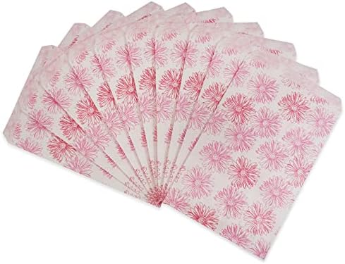 Cultbox розова цветна рамна хартија торби за подароци 100 парчиња за стока, занаети, забави за забави, трговски производи, малопродажба,