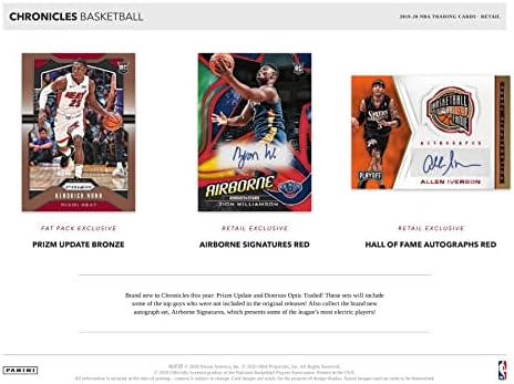 2019-20 Панини хроники автентични фабрички запечатени кошаркарски пакувања - обидете се за картичките за дебитантски картички на Зион Вилијамсон
