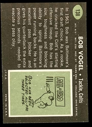1969 Топпс # 138 Боб Вогел Балтимор Колтс НМ/МТ Колтс Охајо ул
