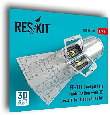 Reskit RSU48-0200 1/48 FB-111 кокпит доцна модификација 3D Decals Hobbyboss комплет