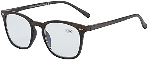 Зенотични очила за блокирање на сина светлина за читање Правоаголник лесен за мажи 0 1.0 1,5 2.0 2.5 3.0 3.5